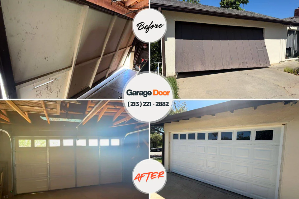 Before and after: garage door repair McArthur, OH